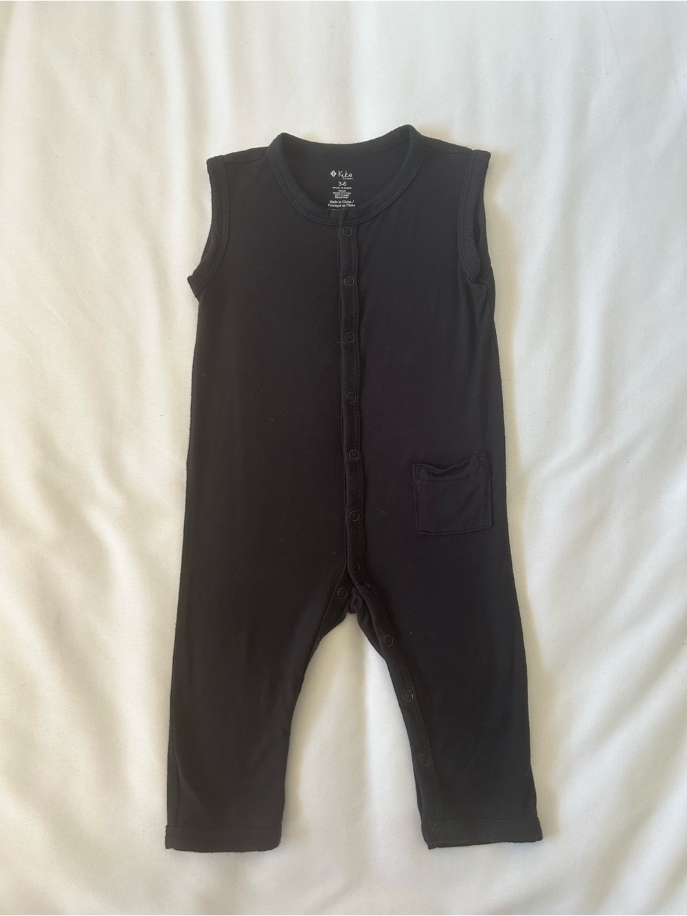 Kyte Baby Sleeveless Romper in Black